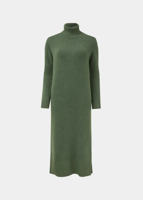 Papaya Petite Green Roll Neck Knitted Dress - XS Image 5