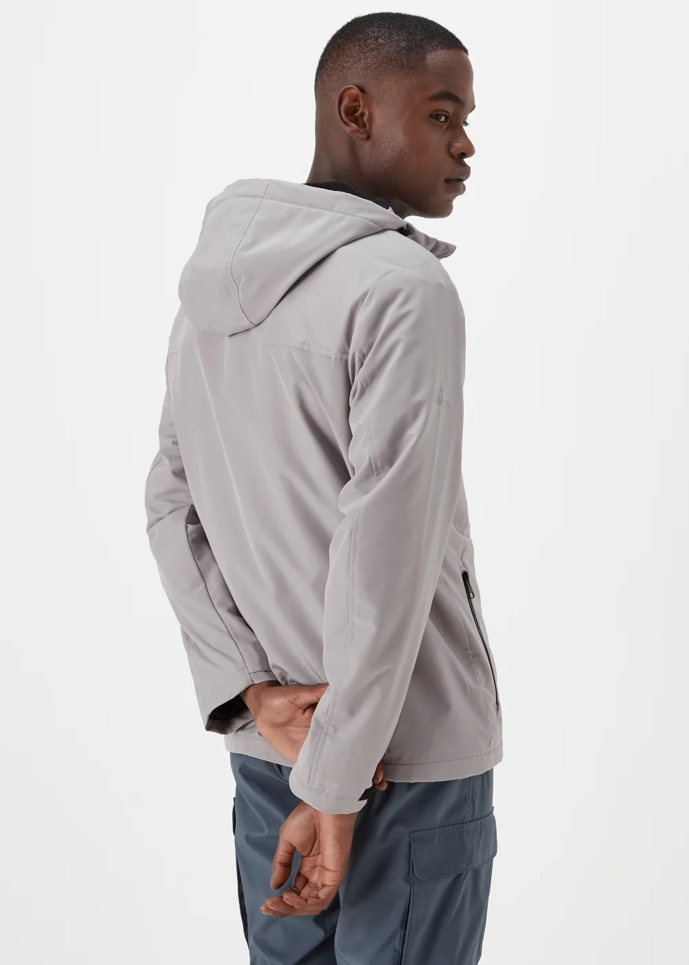 Light Grey Showerproof Fleece Windbreaker - S Image 2