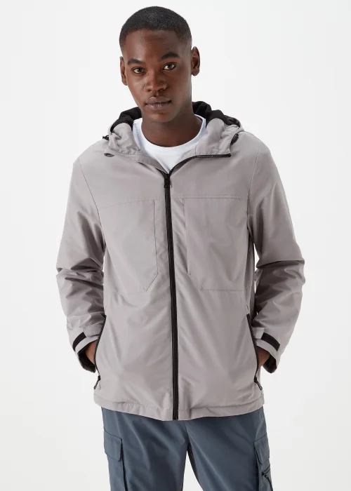 Light Grey Showerproof Fleece Windbreaker - S Image 1