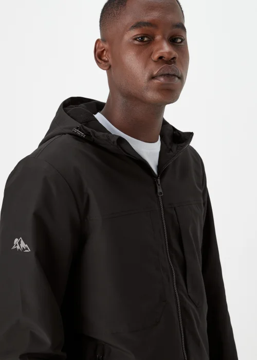 Black Showerproof Fleece Windbreaker - S Image 3