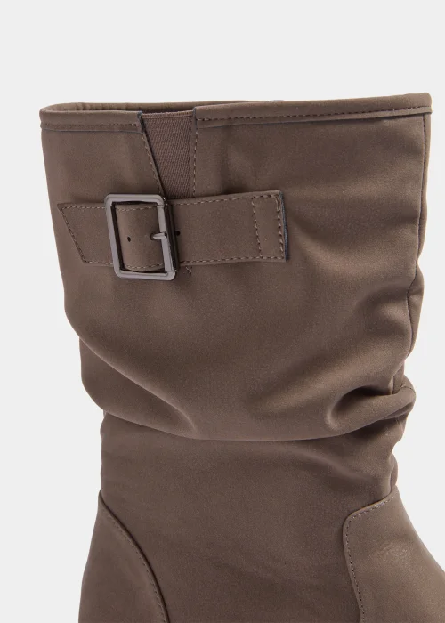 Taupe Slouch Cleated Boots - Size 3 Image 2
