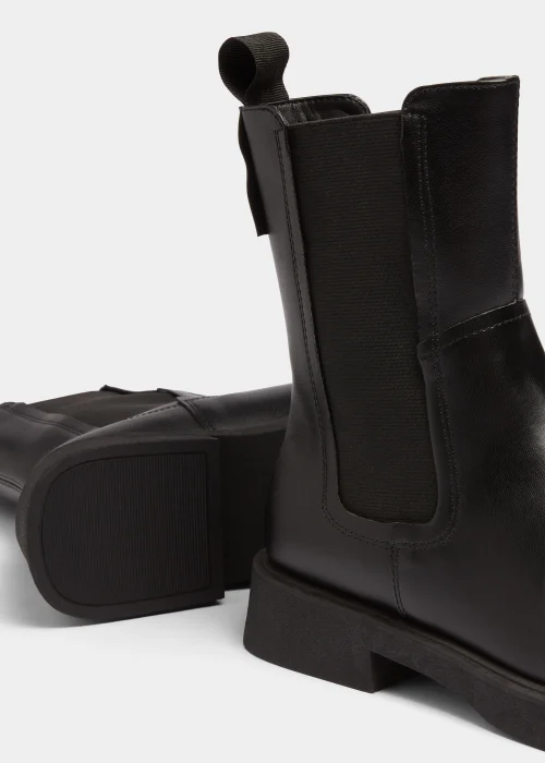 Black Square Toe Chelsea Boots - Size 3 Image 2