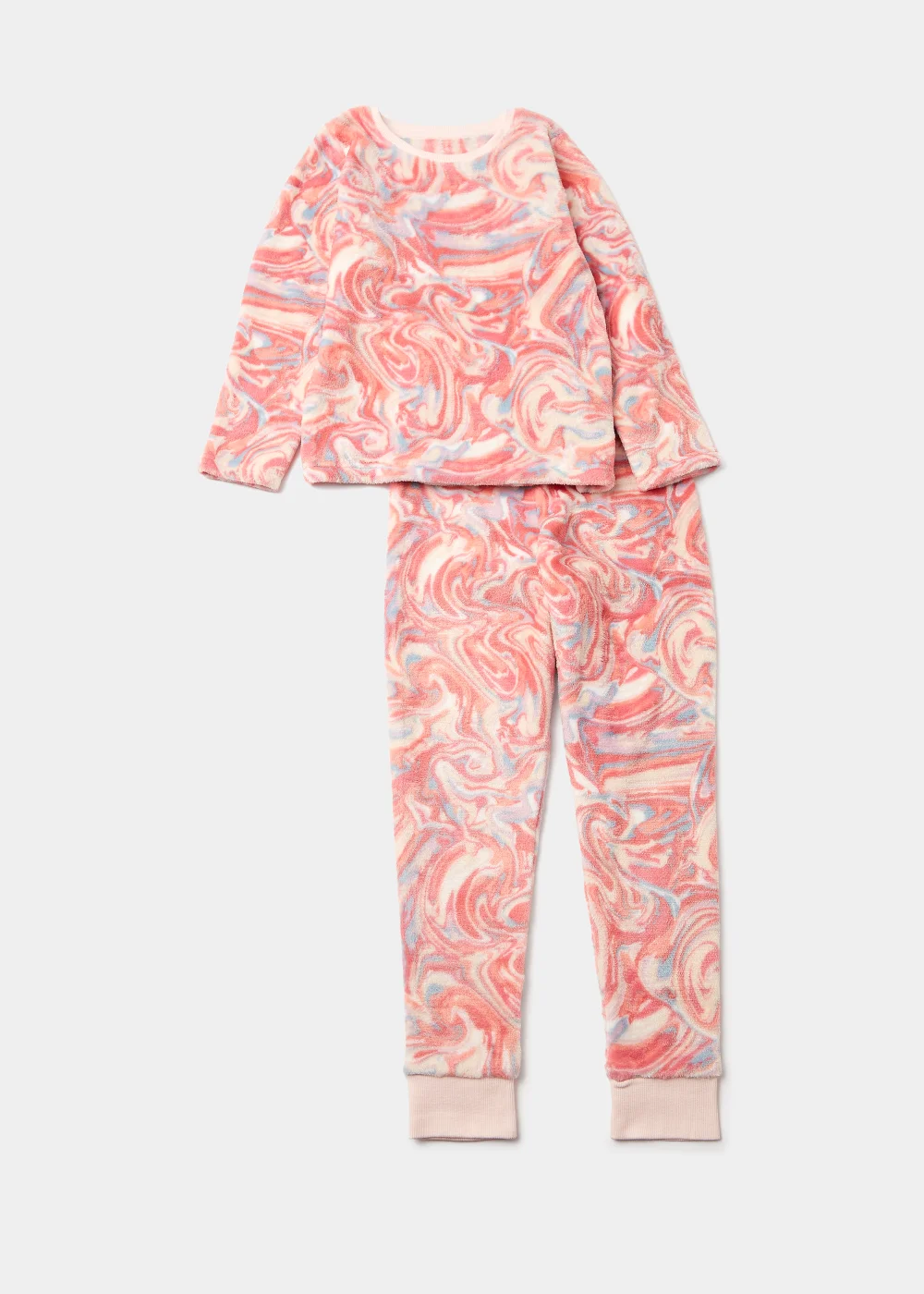 Girls Coral Marble Power Plush Bundle Pyjama Set (5-13yrs) - Age 5 Years Image 2