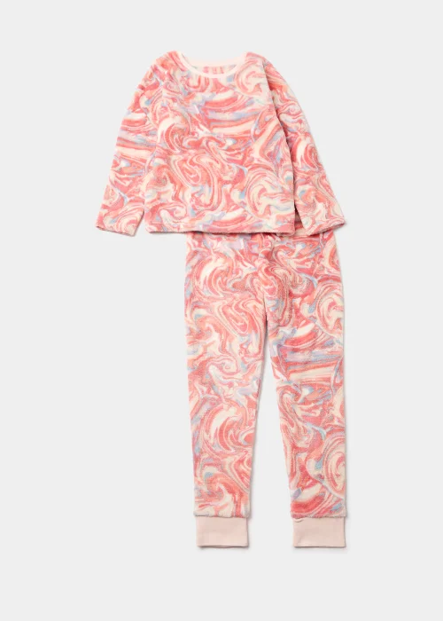 Girls Coral Marble Power Plush Bundle Pyjama Set (5-13yrs) - Age 5 Years Image 2