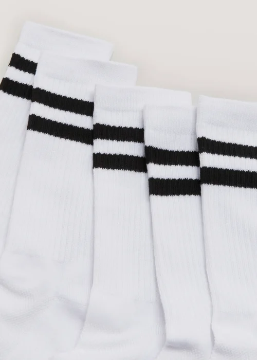 US Athletic 5 Pack White Sports Socks - Size 12-14 Image 2