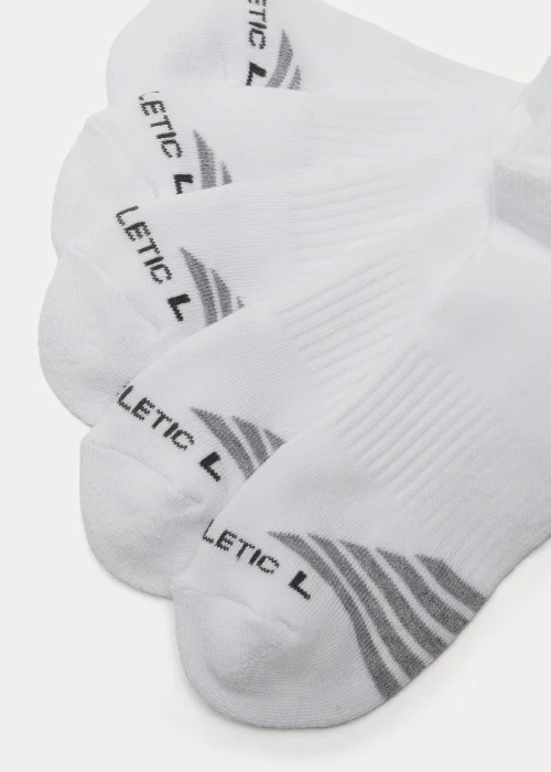 US Athletic 5 Pack White Sports Socks - 6-8.5 Image 2