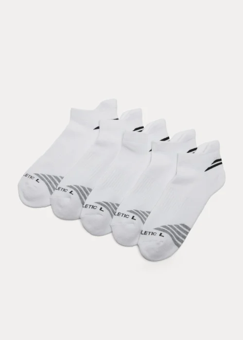 US Athletic 5 Pack White Sports Socks - 6-8.5 Image 1