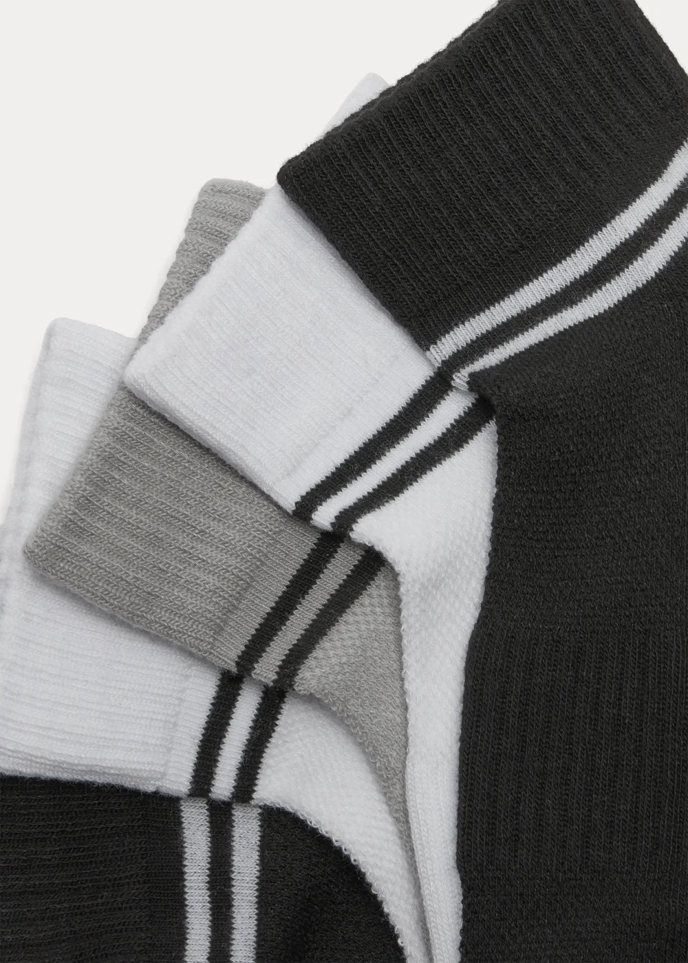 US Athletic 5 Pack Multicoloured Quarter Sports Socks - 6-8.5 Image 2