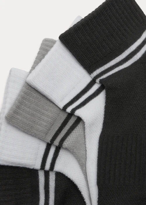 US Athletic 5 Pack Multicoloured Quarter Sports Socks - 6-8.5 Image 2