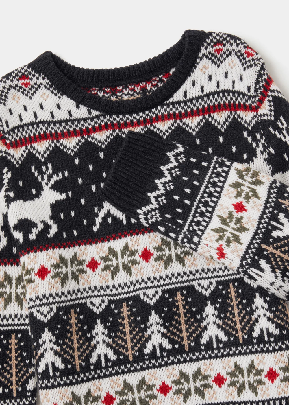 Boys Navy Fair Isle Knitted Christmas Jumper (4-13yrs) - 4 Yrs Image 2