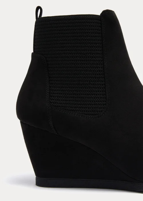 Black Wide Fit Wedge Heels - Size 3 Image 2