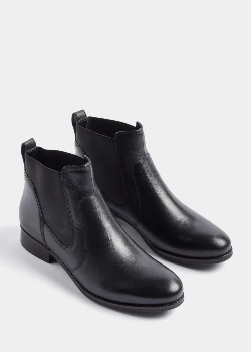 Black Flat Chelsea Boots - Size 3 Image 1