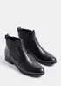 Black Flat Chelsea Boots - Size 3 Image 1