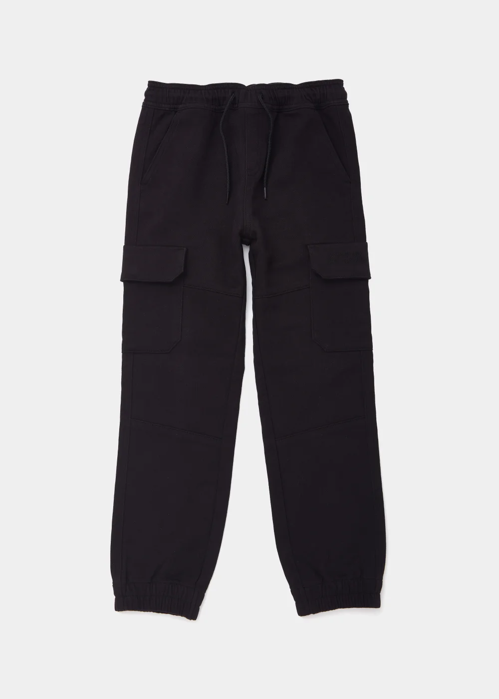 Boys Black Knitted Cargo Trousers (4-13yrs) - Age 4 Years Image 1