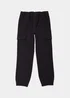 Boys Black Knitted Cargo Trousers (4-13yrs) - Age 4 Years Image 1
