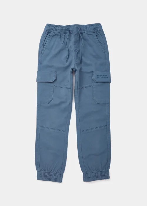 Boys Blue Knitted Cargo Trousers (4-13yrs) - Age 4 Years Image 1