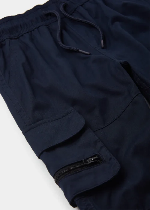 Boys Navy Cargo Trousers (9mths-6yrs) - Age 9 - 12 Months Image 2
