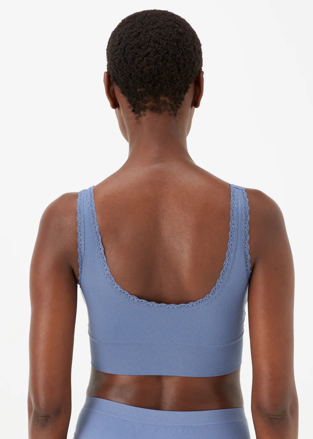 2 Pack Seamless Padded Ribbed Crop Tops - S Image 3