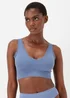 2 Pack Seamless Padded Ribbed Crop Tops - S Image 2