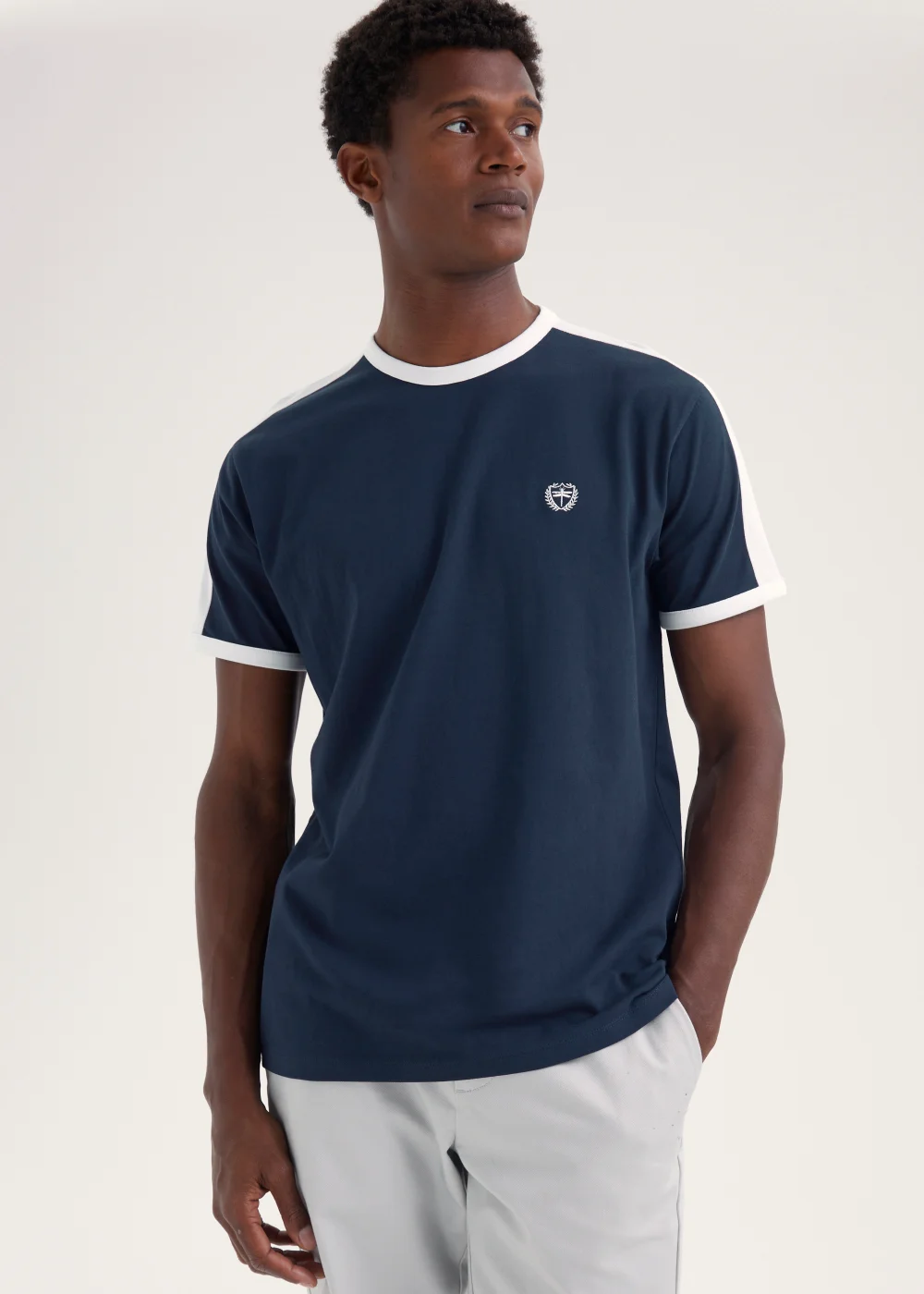 Navy Panel T-Shirt - S Image 1