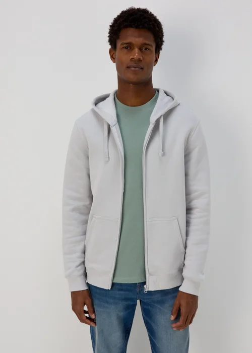 Grey Zip Up Hoodie - S Image 4