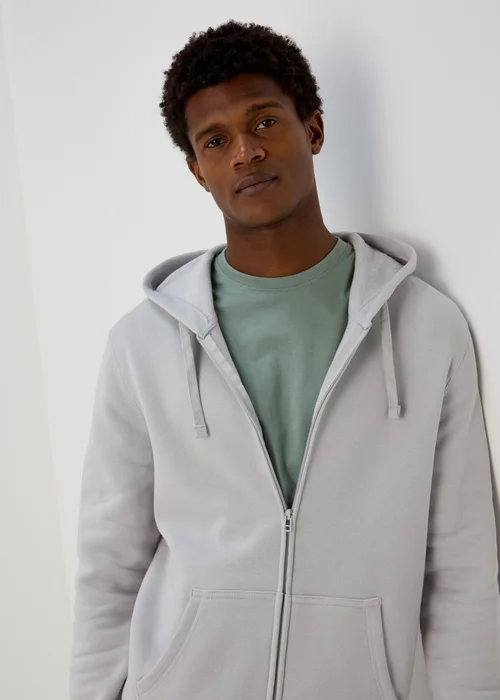 Grey Zip Up Hoodie - S Image 3