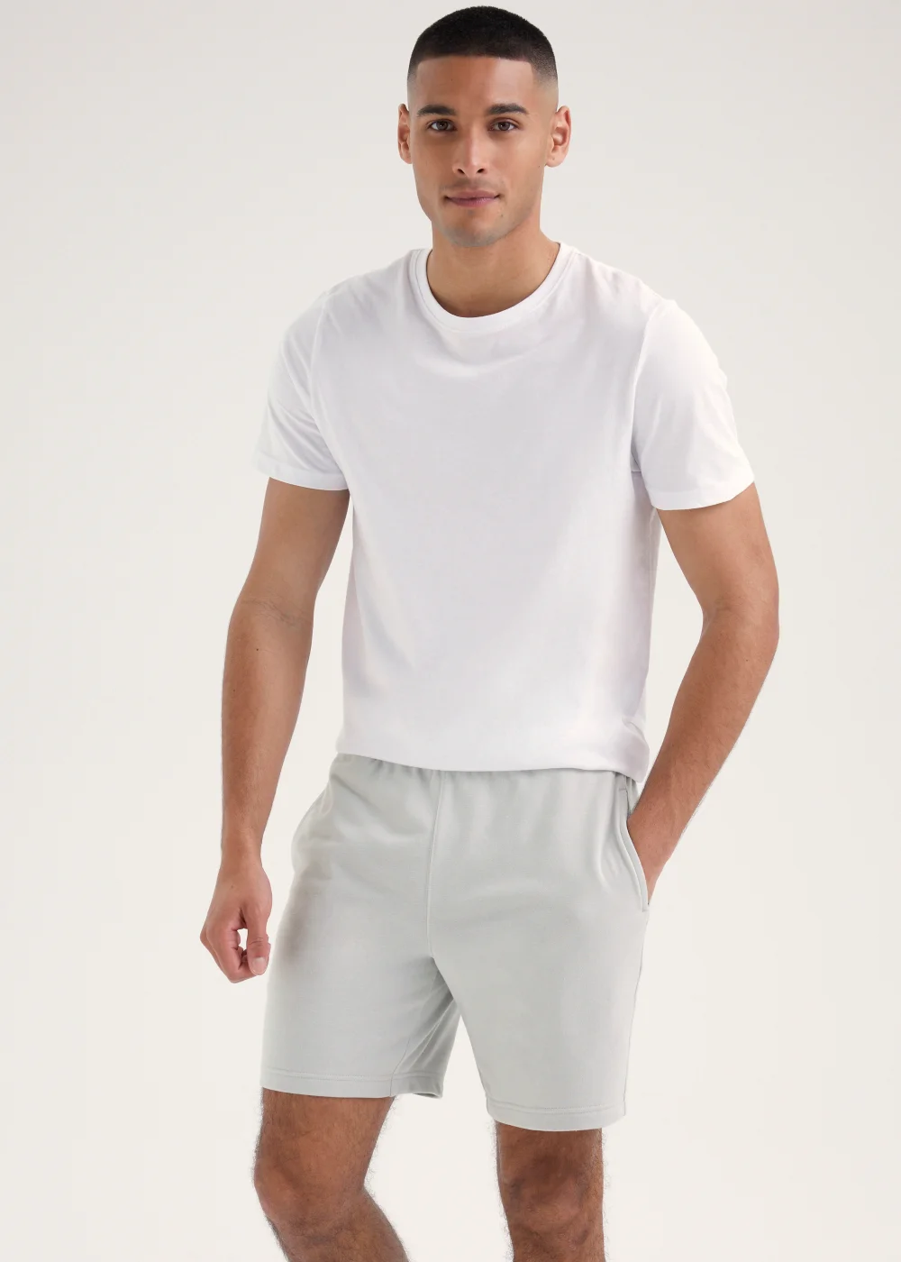Grey Essential Jogger Shorts - S Image 1