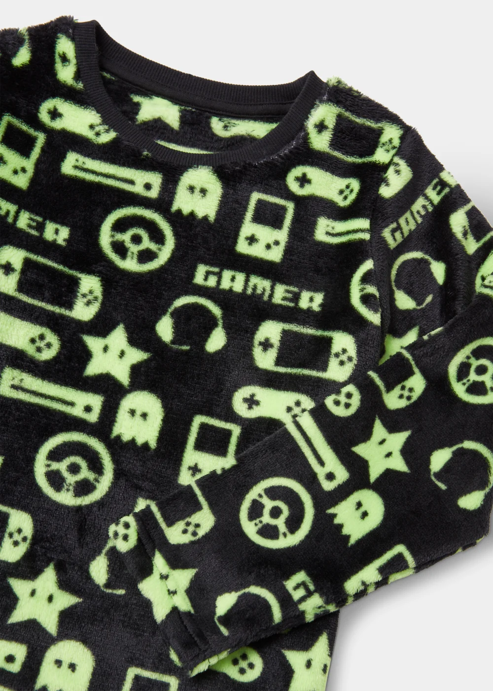 Kids Black Gaming Pyjama Set (5-13yrs) - Age 8 Years Image 2