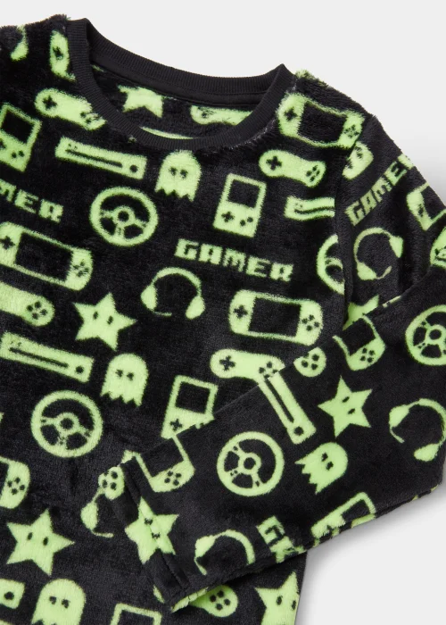 Kids Black Gaming Pyjama Set (5-13yrs) - Age 8 Years Image 2
