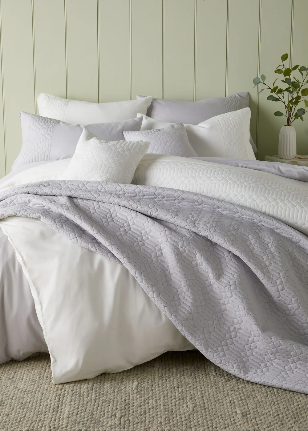 Grey Geo Pinsonic Duvet Cover - Single Image 2