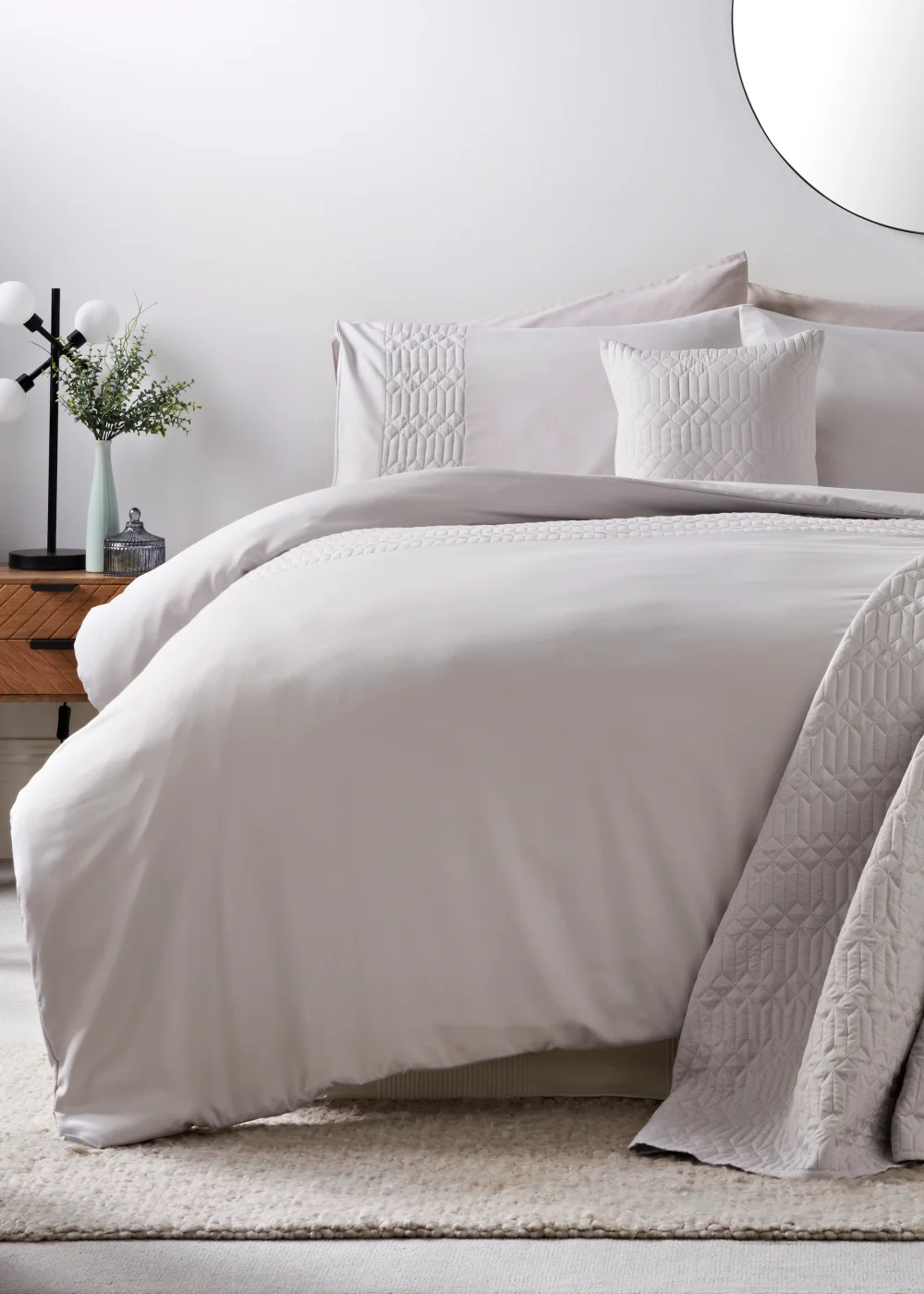Grey Geo Pinsonic Duvet Cover - Single Image 1