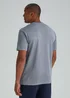 Grey Modal Tipped T-Shirt - Small Image 2