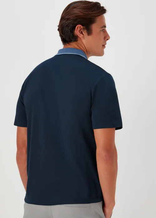 Navy Modal Polo Shirt - S Image 2