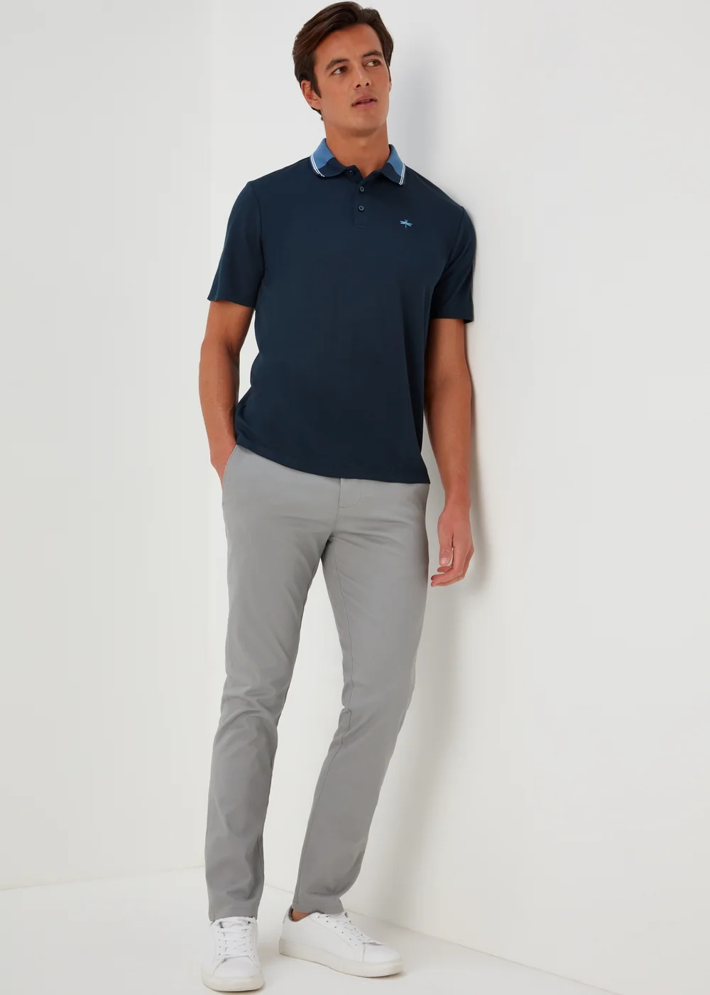 Navy Modal Polo Shirt - S Image 4