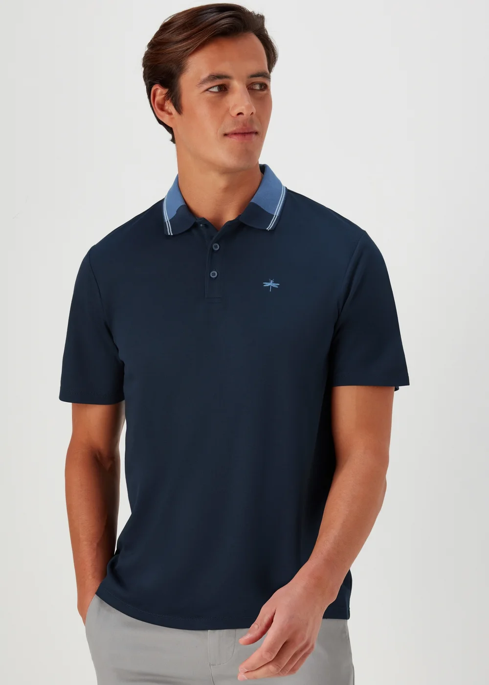 Navy Modal Polo Shirt - S Image 1