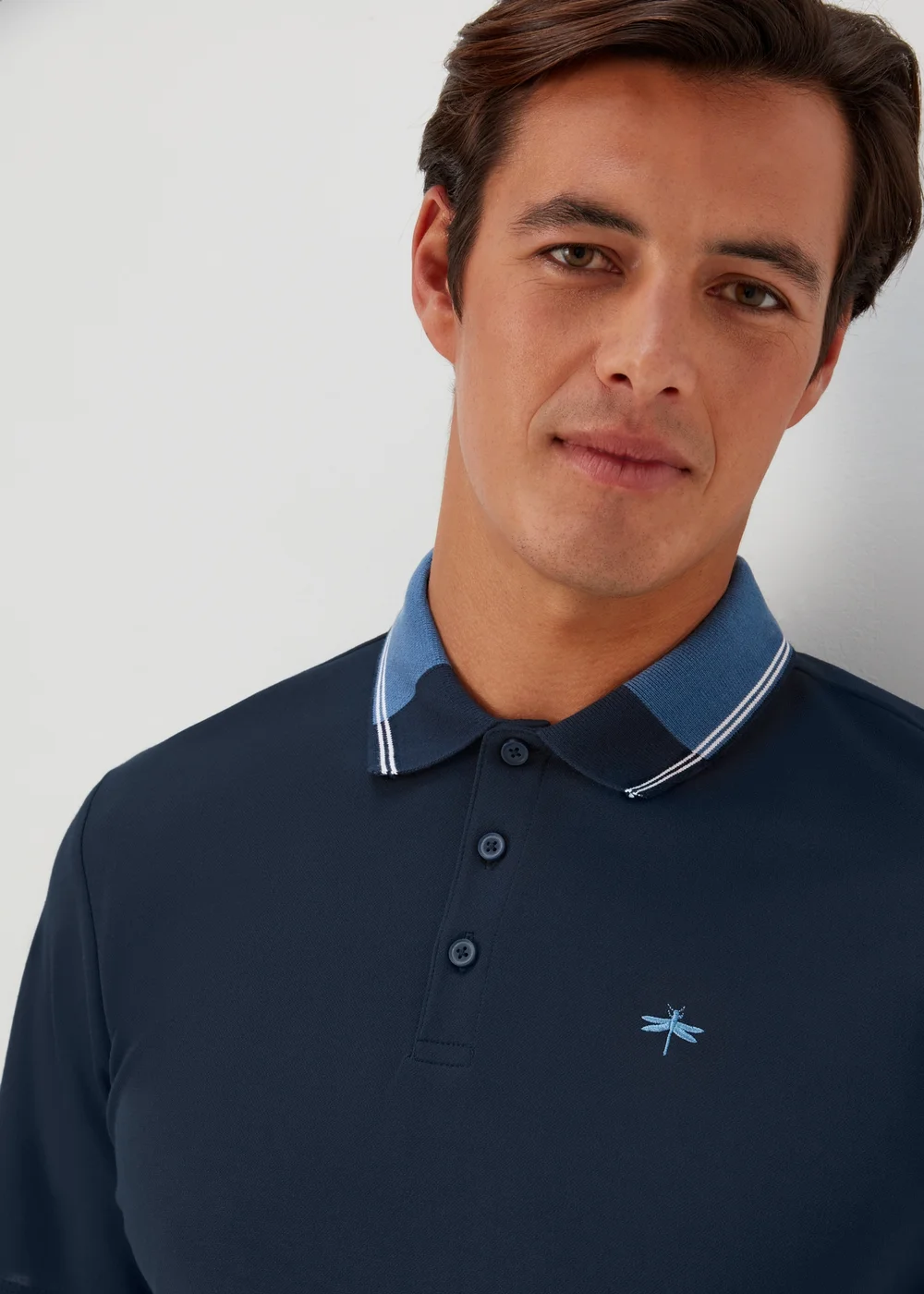 Navy Modal Polo Shirt - S Image 3