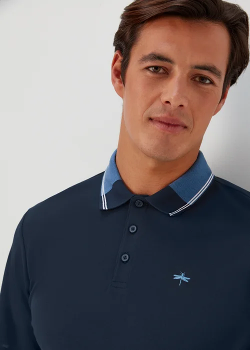 Navy Modal Polo Shirt - S Image 3