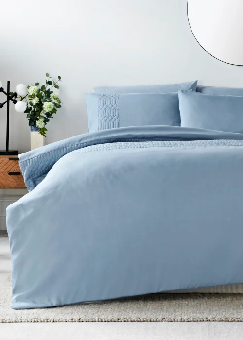 Midnight Blue Geo Pinsonic Duvet Cover - Single Image 1