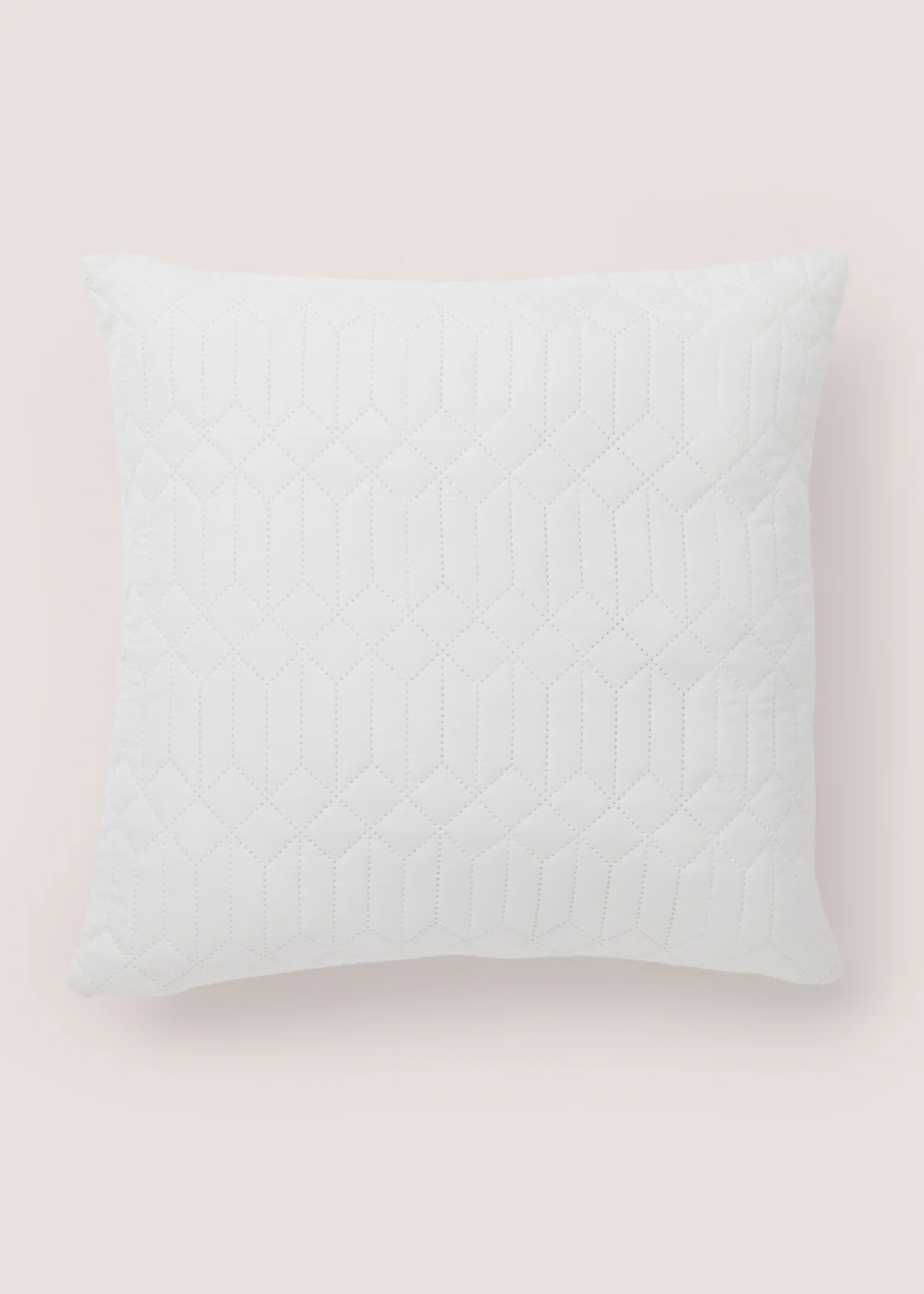White Geo Pinsonic Cushion (40cm x 40cm) Image 1
