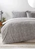 Grey Linear Chevron Reversible Duvet Cover - Single Image 1