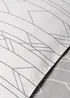 Grey Linear Chevron Reversible Duvet Cover - Single Image 3
