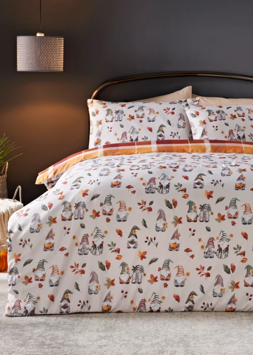 Natural Pumpkin Gnome Duvet Cover - Single Image 1