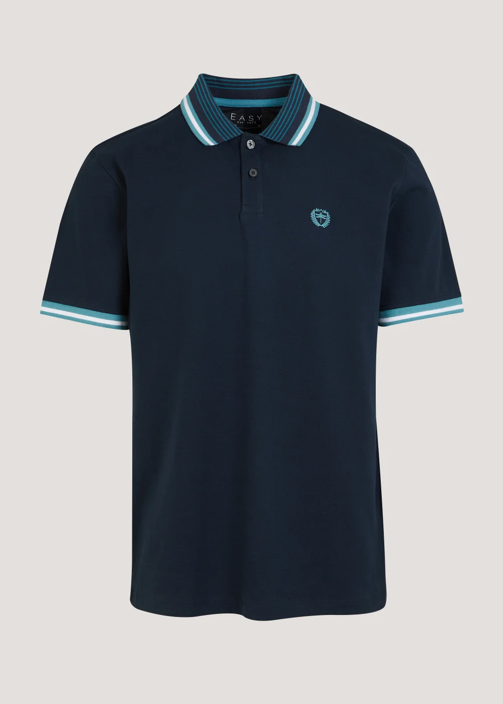Navy Tipped Polo Shirt - S Image 5