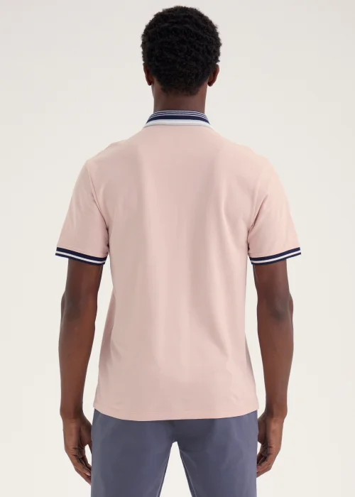Pink Tipped Polo Shirt - S Image 2