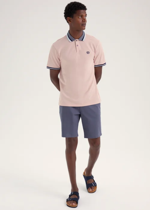 Pink Tipped Polo Shirt - S Image 4