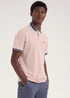 Pink Tipped Polo Shirt - S Image 1