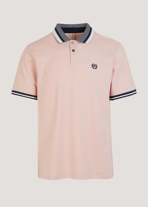 Pink Tipped Polo Shirt - S Image 5