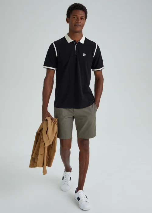 Black Panel Polo Shirt - S Image 4
