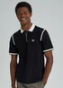 Black Panel Polo Shirt - S Image 1