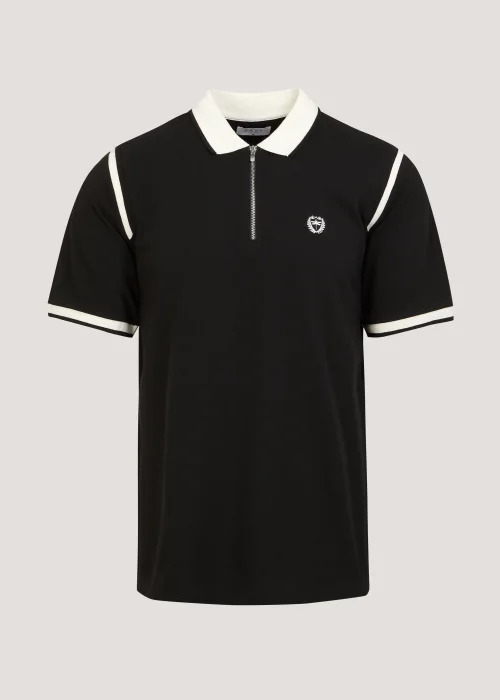 Black Panel Polo Shirt - S Image 5
